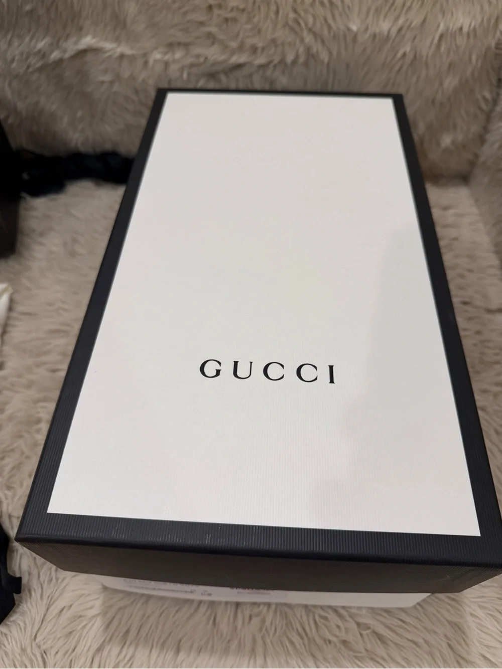 Gucci Shoe Box, Gift Bag + Dust Bags